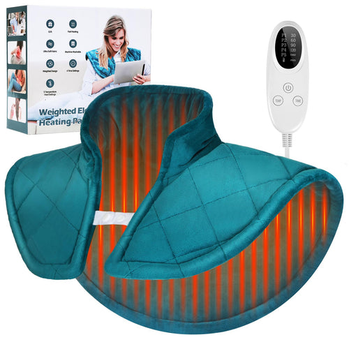 Recovery Wellness Hub™ ComfortWrap Weighted Heating Pad – Neck & Shoulder Relief
